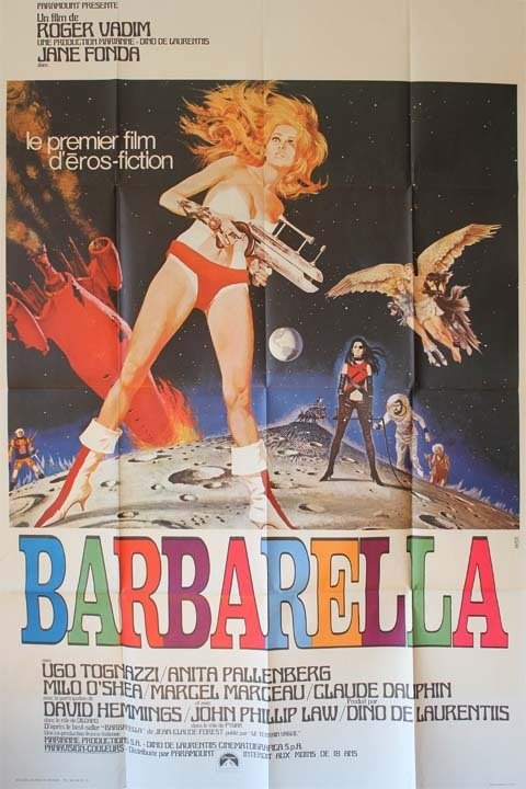 BARBARELLA Affiche du film de 1967 Roger Vadim Jane Fonda John Phillip Law Anita Pallenberg 120X160