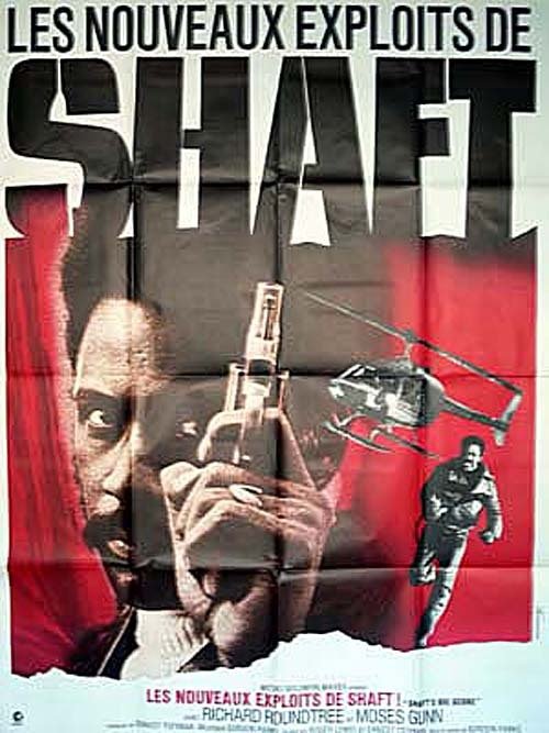 LES NOUVEAUX EXPLOITS DE SHAFT Affiche du film - 1972 - Gordon Parks Richard Roundtree 120X160 CM