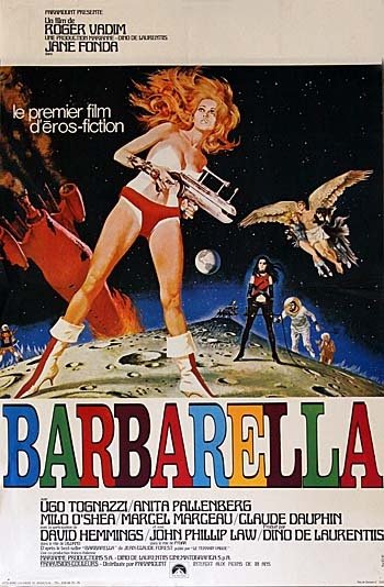 BARBARELLA Affiche du film de 1967 Roger Vadim Jane Fonda John Phillip Law Anita Pallenberg 38X58 CM