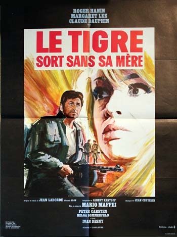 LE TIGRE SORT SANS SA MÈRE Affiche Originale - 1966 - Mario Maffei Roger Hanin Margaret Lee 60X80