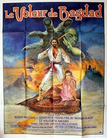 LE VOLEUR DE BAGDAD Affiche du film - 1978 - Donner Stamp Ustinov Bedi 120X160