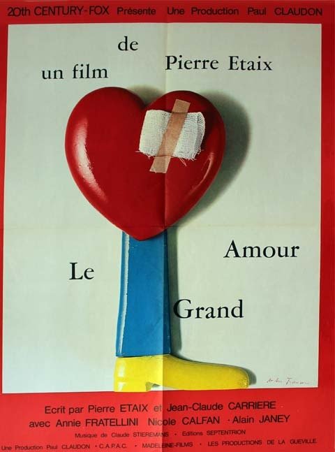 LE GRAND AMOUR Affiche du Film - 1969 - Pierre Etaix Annie Fratellini Nicole Calfan 120X160 CM