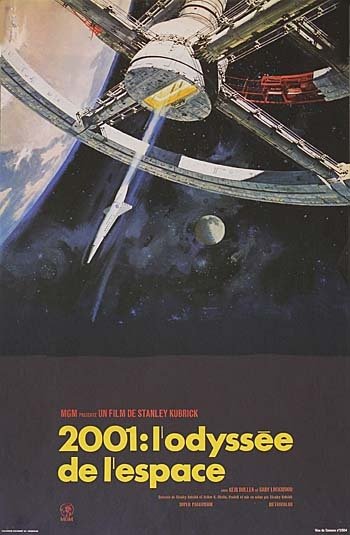2001 : ODYSSÉE DE L'ESPACE Affiche du film 1968 Stanley Kubrick 38X59 CM Originale Ateliers Lalande