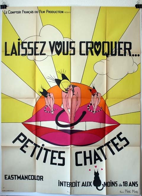 LAISSEZ-VOUS CROQUER PETITES CHATTES Affiche du film  - 1971 - Franz Josef Gottlieb 120X160 CM