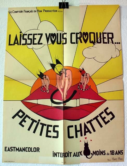 LAISSEZ-VOUS CROQUER PETITES CHATTES Affiche du film  - 1971 - Franz Josef Gottlieb 60X80 CM