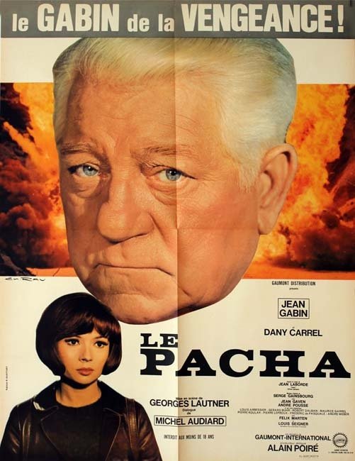 LE PACHA Affiche du film - 1968 - Georges Lautner Michel Audiard Jean Gabin Dany Carrel  60X80 CM