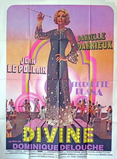 DIVINE Affiche du film - 1975 - Dominique Delouche Danielle Darrieux Jean Le Poulain 120X160