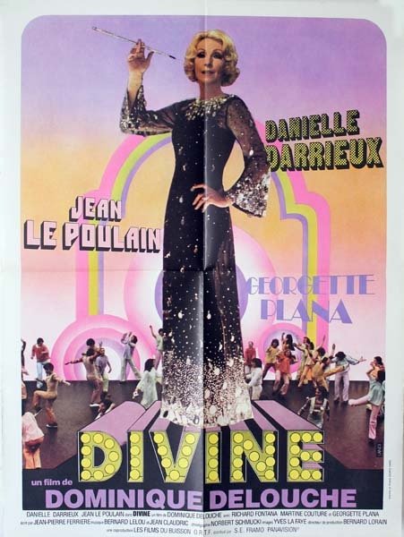 DIVINE Affiche du film - 1975 - Dominique Delouche Danielle Darrieux Jean Le Poulain 60X80 CM