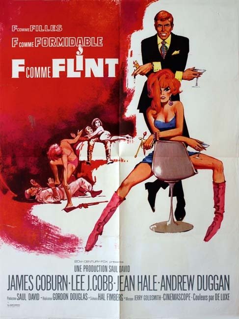 F COMME FLINT Affiche du Film - 1966 - Gordon Douglas James Coburn Jean Hale 60X80 CM