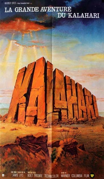 LA GRANDE AVENTURE DU KALAHARI Affiche du film - 1974 - Jamie Uys  60X80 CM