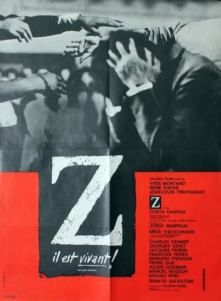 Z, il est vivant ! Affiche du film - 1969 - Costa Gavras Yves Montand Irène Papas 60X80 CM