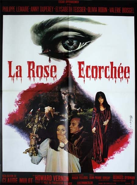 LA ROSE ÉCORCHEE Affiche du film 60X80 CM - 1969 - Claude Mulot Philippe Lemaire Anny Durerey