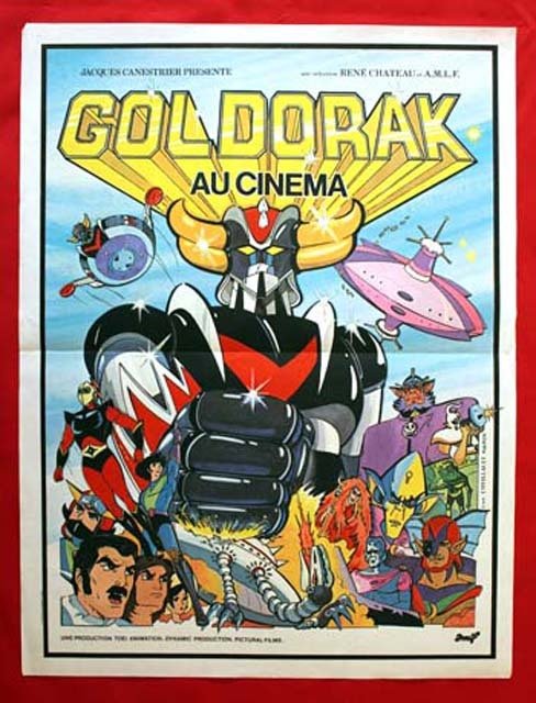 GOLDORAK Affiche Originale du film - Japon 1979 - Yufo Robo Gurendaiza Go Nagai 41X54 CM