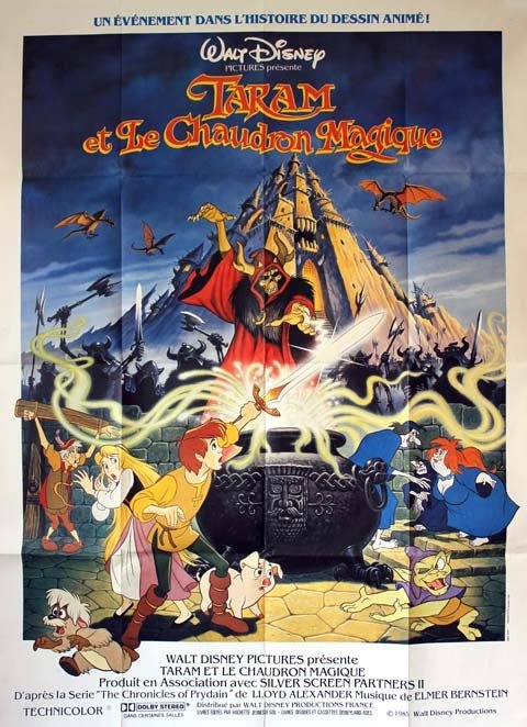 TARAM ET LE CHAUDRON MAGIQUE Affiche du film - 1985 - Richard Rich Original Poster 120X160 CM