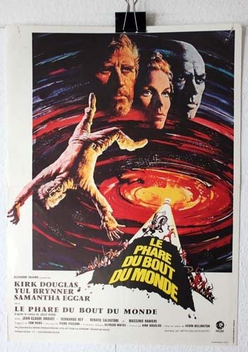 LE PHARE DU BOUT DU MONDE Affiche du film - 1971 - Kirk Douglas Yul Brynner Jules Verne 40X60 CM