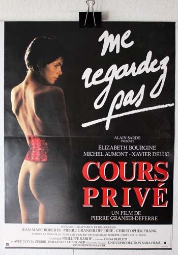 COURS PRIVES Affiche du film - 1986 - Granier-Deferre Elizabeth Bourgine Emmanuelle Seigner 40X60 CM