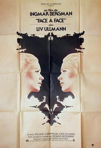 FACE A FACE Affiche du film 120X160 CM - Ingmar Bergman Liv Ullman Erland Josephson 1975