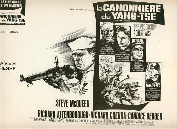 LA CANONNIÈRE DU YANG-TSE Synopsis du film 24X32 cm - 1966 - Steve McQueen Robert Wise