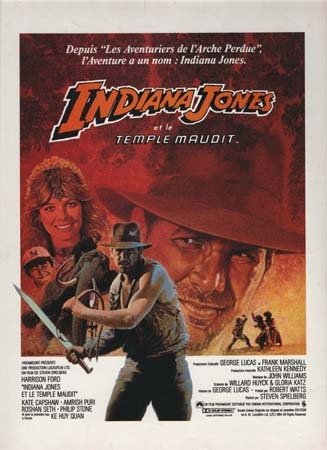 INDIANA JONES, temple maudit Synopsis Original 24x32 cm - 1984 - Steven Spielberg Harrison Ford