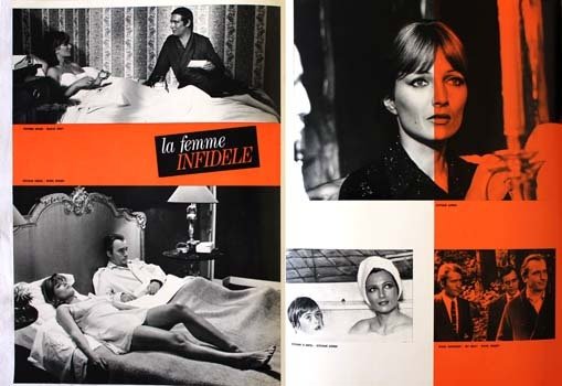 LA FEMME INFIDÈLE Synopsis du film 24x34 cm - 1968 - Claude Chabrol Stéphane Audran Michel Bouquet