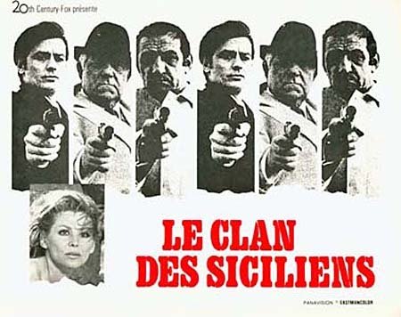 LE CLAN DES SICILIENS Synopsis du film 22x28 cm - 1969 -  Alain Delon Henri Verneuil Jean Gabin