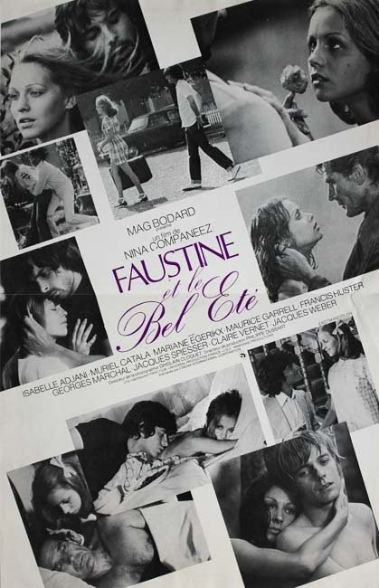 FAUSTINE ET LE BEL ÉTÉ Synopsis du film 24x31 cm - 1971 - Nina Companeez Muriel Catala F. Huster