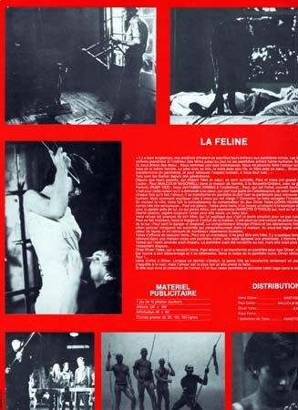 LA FÉLINE Synopsis du film 24x32 cm - 1982 - Nastassia Kinski Paul Schrader