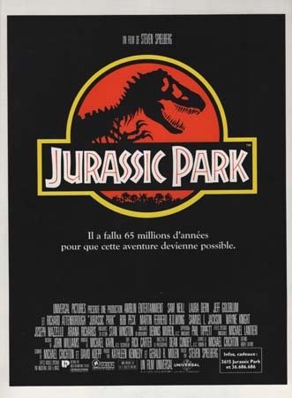 JURASSIC PARK Synopsis original du film 24x32 cm - 1992 - Steven Spielberg Sam Neill Laura Dern