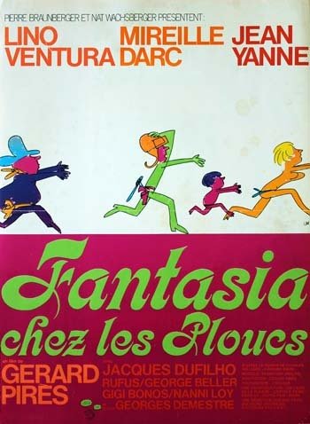 FANTASIA CHEZ LES PLOUCS Synopsis du film 29x39 cm - 1970 - Lino Ventura Mireille Darc Gérard Pirès