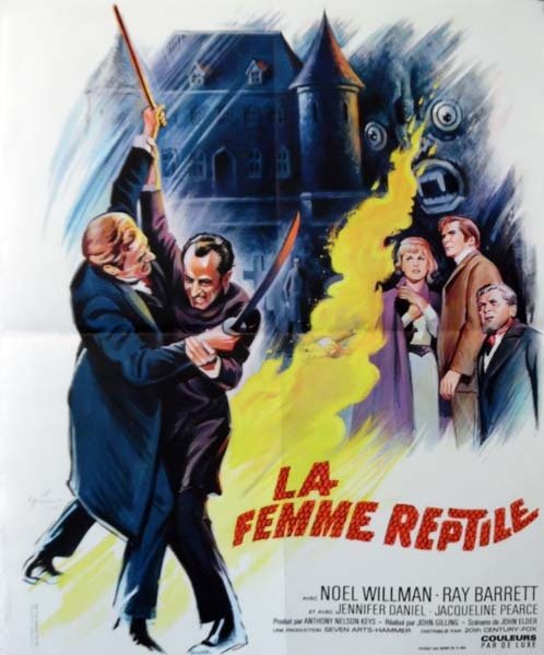 LA FEMME REPTILE Affiche du film 45x56 cm - 1966 - John Gilling Noel Willman Production HAMMER
