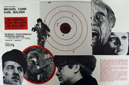UN CERVEAU D'UN MILLIARD DE DOLLARS Synopsis du film 24x31 cm - 1967 - Ken Russell Michael Caine