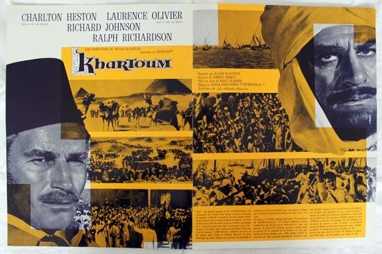 KHARTOUM Synopsis du film 24x31 cm - 1966 - Charlton Heston Laurence Olivier Basil Dearden