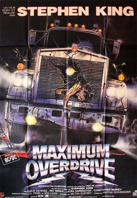 MAXIMUM OVERDRIVE Affiche du film 120X160 cm - 1986 - Stephen King Emilio Estevez