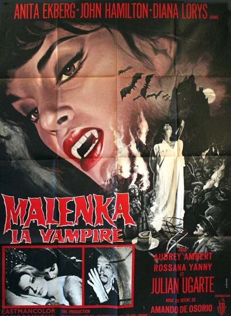 MALENKA LA VAMPIRE Affiche du film 120X160 CM - 1969 - Anita Ekberg Amando De Osorio