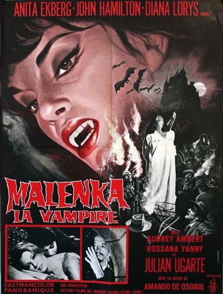 MALENKA LA VAMPIRE Affiche du film 60X80 CM - 1969 - Anita Ekberg Amando De Osorio