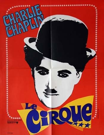 LE CIRQUE Affiche de ressortie du film années 60 Charles Chaplin 1927 60X80 CM