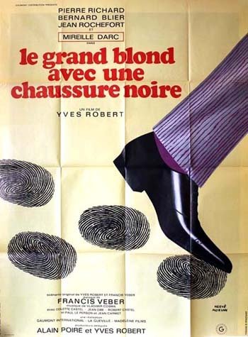 LE GRAND BLOND AVEC UNE CHAUSSURE NOIRE Affiche 120x160 Mle A - 1972 - Pierre Richard Yves Robert