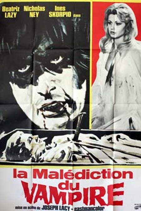 LA MALÉDICTION DU VAMPIRE Affiche du film 120x160 cm - 1971 - J.M. Elorietta (alias Joseph Lacy)