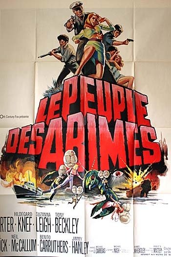LE PEUPLE DES ABÎMES Affiche du film 120x160 cm - 1968 - Hildegard Knef Michael Carreras