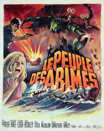 LE PEUPLE DES ABÎMES Affiche du film 40x60 cm - 1968 - Hildegard Knef Michael Carreras