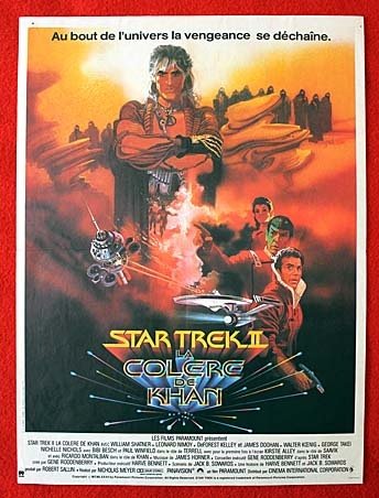 STAR TREK II, LA COLÈRE DE KHAN Affiche du film 40x60 cm - USA 1982 - William Shatner Nicholas Meyer