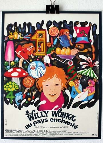 WILLY WONKA AU PAYS ENCHANTE Affiche du film 40x60 cm - USA 1971 - Mel Stuart Gene Wilder