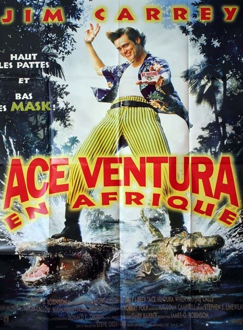ACE VENTURA EN AFRIQUE Affiche du film 120x160 cm - USA 1995 - Jim Carrey Steve Oedekerk