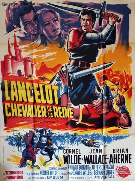 LANCELOT CHEVALIER DE LA REINE Affiche du film 120x160 cm - USA 1963 - Cornel Wilde Jean Wallace