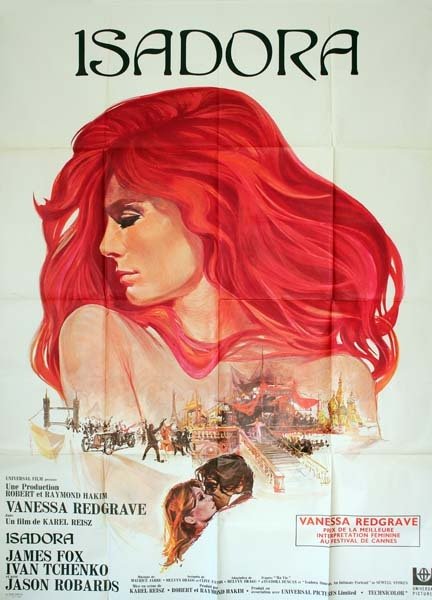 ISADORA / The Loves of Isadora Affiche du film 120x160 cm - USA-UK 1969 - Vanessa Redgrave K. Reisz
