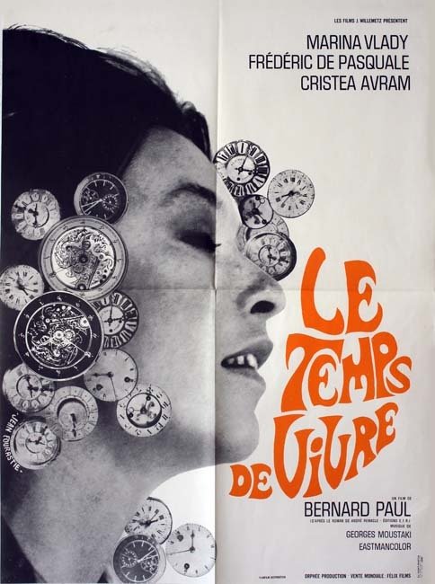 LE TEMPS DE VIVRE Affiche du film 60x80 cm - Fr. 1968 - Marina Vlady Bernard Paul