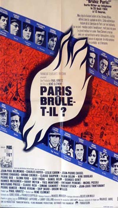 PARIS BRÛLE-T-IL ? Affiche du film 60x80 cm - Fr. 1966 - René Clément Montand Piccoli