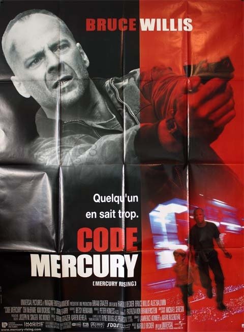 CODE MERCURY Affiche du film 120x160 cm - USA 1998 - Bruce Willis Harold Becker