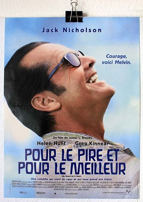 POUR LE PIRE ET POUR LE MEILLEUR Affiche du film 40x60 cm - USA 1998 - Jack Nicholson James Brooks