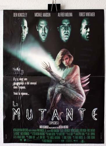 LA MUTANTE, Species. Affiche du film 40x60 cm - USA 1995 - Ben Kingsley Roger Donaldson